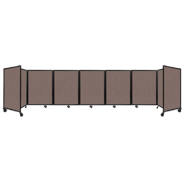 Room Divider 360 Folding Portable Partition 19'6" x 4' Latte Fabric